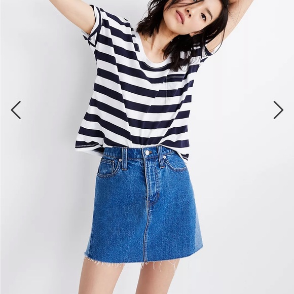 Madewell Rigid Denim A-Line Mini Skirt - Picture 6 of 8